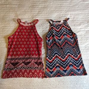 No boundaries high neck ringer tank tops (pair) medium